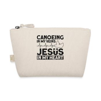 Canoe Canoeing Jesus Faith Vintage - Bio-Täschchen - Natur - Vorne
