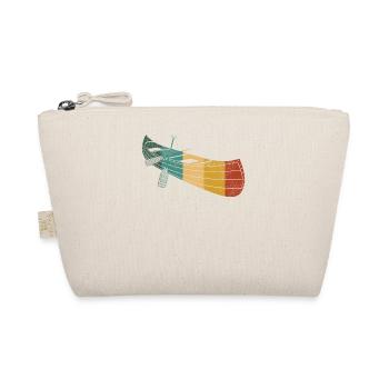 Canoe Canoeing Retro Vintage - Organic Pouch - nature - Front