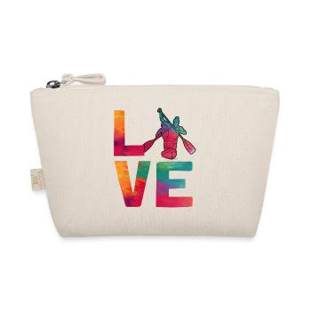 Canoe Canoeing Watercolor Racing - Organic Pouch - nature - Front