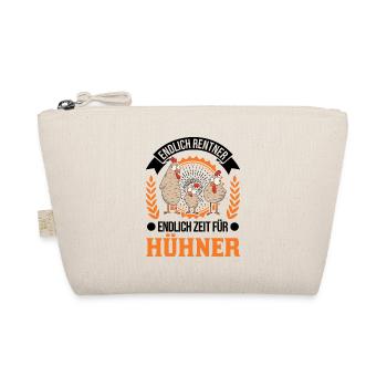 Hühner Rentner Hühnchen Opa Bauer Huhn - Bio-Täschchen - Natur - Vorne