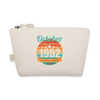 Born October 1952 70 years 70s 70th birthday - Organic Pouch - nature - Front