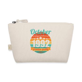 Born October 1992 30 years 30s 30th birthday - Organic Pouch - nature - Front