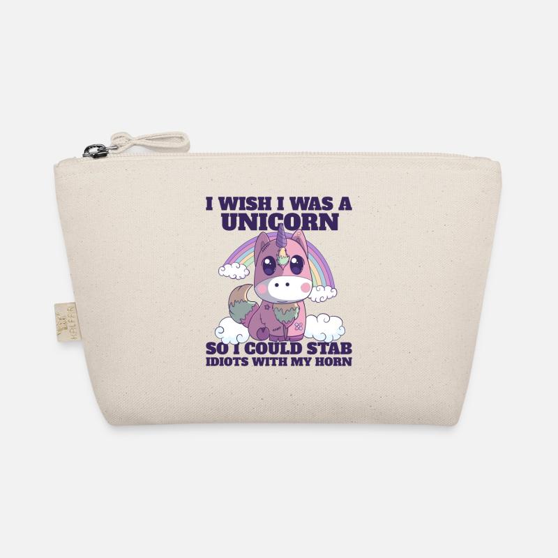 licorne arc-en-ciel drôle pastel goth effrayant halloween Trousse biologique