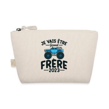 Je Vais Être Grand Frère 2023 Idée Cadeau Amour - Trousse biologique - nature - Devant