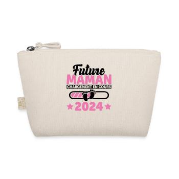 Future Maman 2024 Enceinte Idée Cadeau Amour Coeur - Trousse biologique - nature - Devant