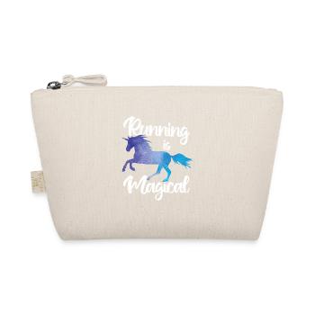Running is magical Unicorn Funny Jogging Horse - Organic Pouch - nature - Front