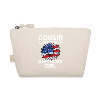 Cousin Of The Birthday Girl - Organic Pouch - nature - Front