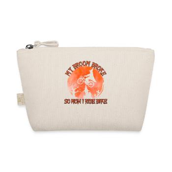 My Broom Is Broken, Now I Ride Bike - Organic Pouch - nature - Front
