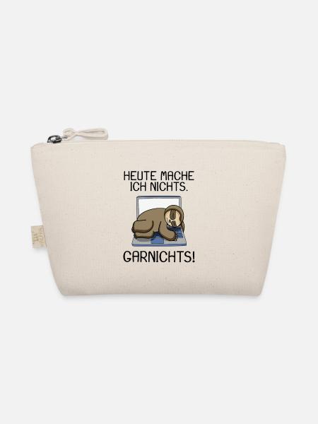 Lustiger Faultier Spruch Büro Humor Geschenk - Bio-Täschchen - Natur
