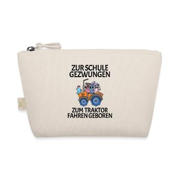 Zur Schule Gezwungen Traktor fahren - Bio-Täschchen - Natur - Vorne