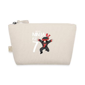 7 Jahre Junge Ninja - 7 Geburtstag - Ich bin 7 - Bio-Täschchen - Natur - Vorne