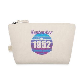Born September 1952 70 years 70s 70th birthday - Organic Pouch - nature - Front