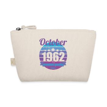 Born October 1962 60 years 60s 60th birthday - Organic Pouch - nature - Front