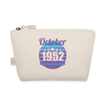 Born October 1952 70 years 70s 70th birthday - Organic Pouch - nature - Front