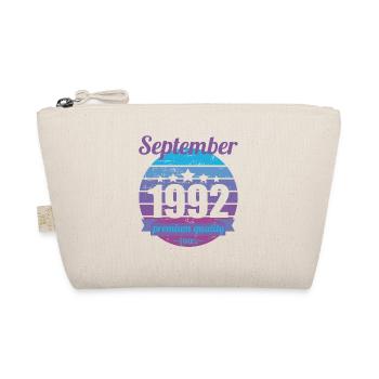 Born September 1992 30 years 30s 30th birthday - Organic Pouch - nature - Front