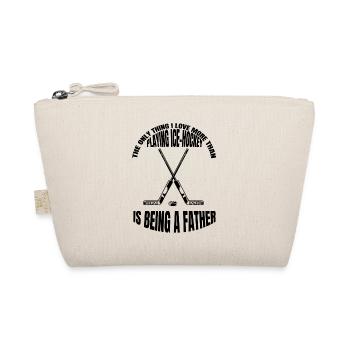 Eishockey Vater Wintersport Papa Eishockeyteam Dad - Bio-Täschchen - Natur - Vorne