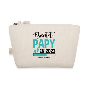 Bientôt Papy En 2023 Idée Cadeau Annonce Grossesse - Trousse biologique - nature - Devant