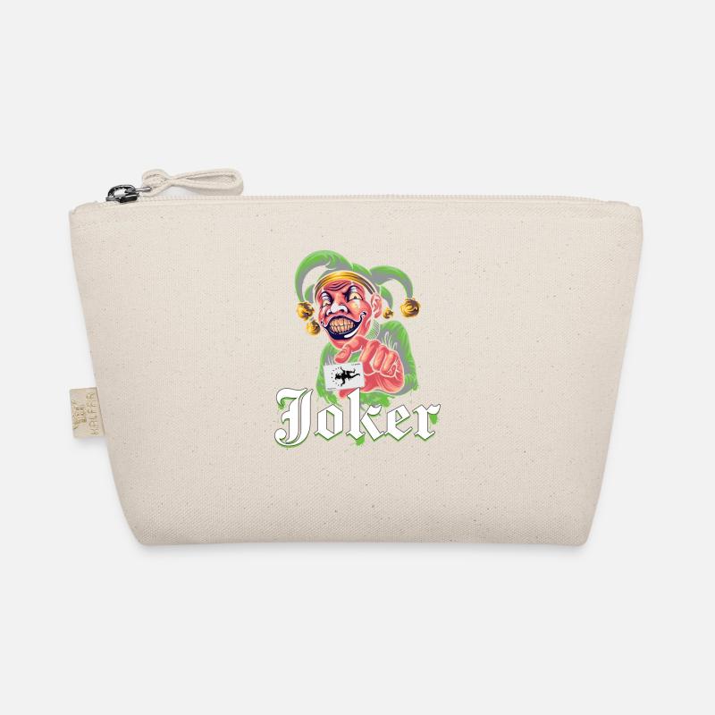 Joker mit Spielkarte - Bio-Täschchen - Natur