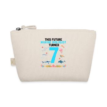 Marine Biology Birthday Party 7 Years Seven - Organic Pouch - nature - Front