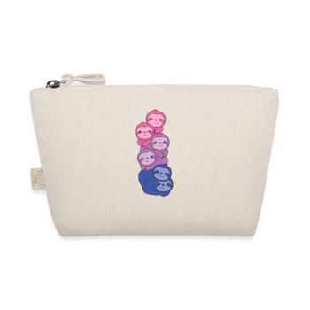 Bi Flag Pride LGBTQ Cute Sloth Bunch - Organic Pouch - nature - Front