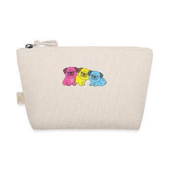 Pansexual Flag Pug Pride LGBTQ cute dogs - Organic Pouch - nature - Front