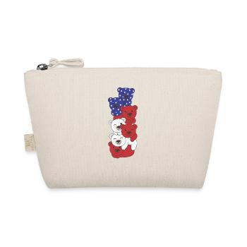 Bear for the fourth of July USA flag Axolotls - Organic Pouch - nature - Front