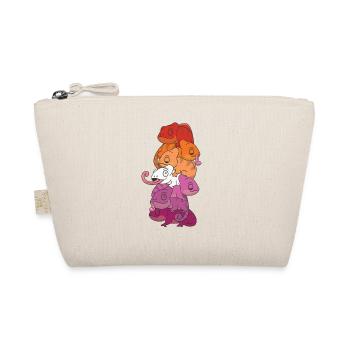 Lesbian Flag Pride LGBTQ Cute Chameleon Bunch - Organic Pouch - nature - Front