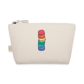 Regenbogen Flag Gay Pride LGBTQ Macaron - Bio-Täschchen - Natur - Vorne