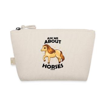 Ask Me About Horses - Organic Pouch - nature - Front