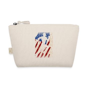 USA Runners Vintage Patriotic Runners Run - Organic Pouch - nature - Front