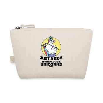 Just A Boy Who Love Unicorns - Organic Pouch - nature - Front