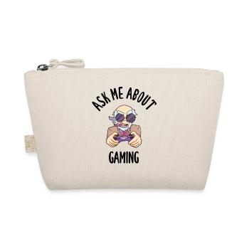 Ask Me About Gaming - Organic Pouch - nature - Front