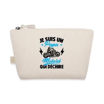 Je Suis Un Papa Motard Qui Déchire - Trousse biologique - nature - Devant