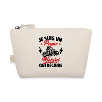 Je Suis Un Papa Motard Qui Déchire - Trousse biologique - nature - Devant