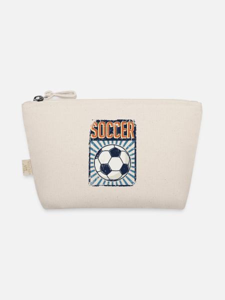 Soccer Fußballprofi Fußballgott Fußballspieler - Bio-Täschchen - Natur - Vorne