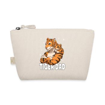 Tiger Dad Tiger Papa und Baby Papa Vatertag - Bio-Täschchen - Natur - Vorne