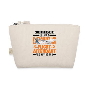 Flight Attendant Stewardess Gift Flight Attendant - Organic Pouch - nature - Front