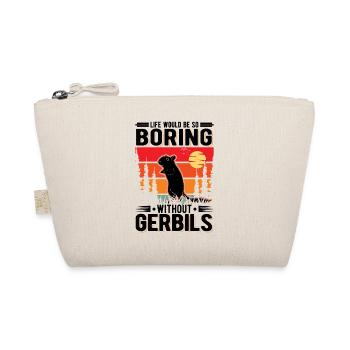 Gerbil Geschenk Rennratte Rennmaus - Bio-Täschchen - Natur - Vorne
