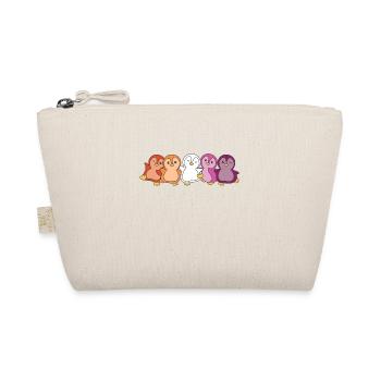 Lesbian Flag Pride LGBTQ Cute Penguin - Organic Pouch - nature - Front