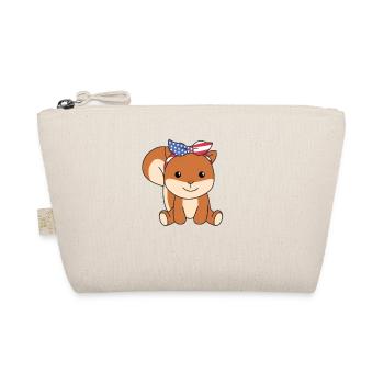 4th of July american squirrel kids usa - Bio-Täschchen - Natur - Vorne