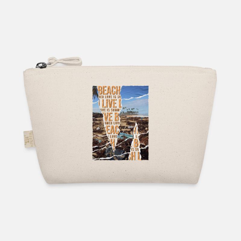 Sarkastisches Sommer Design Müll am Strand - Bio-Täschchen - Natur