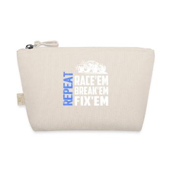 Race'em Break'em Fix'em Repeat Model Car Remote C - Organic Pouch - nature - Front