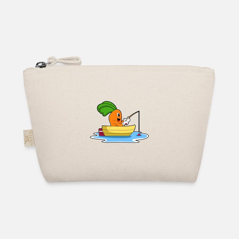 Carotte dans le bateau en pêchant avec une canne à pêche Trousse biologique