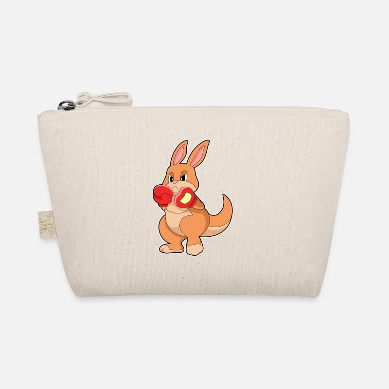 Känguru beim Boxen mit Boxhandschuhe Bio-Täschchen