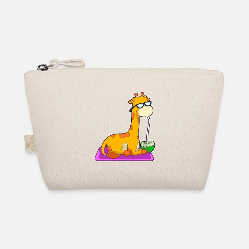 Giraffe mit Kokosnuss Bio-Täschchen