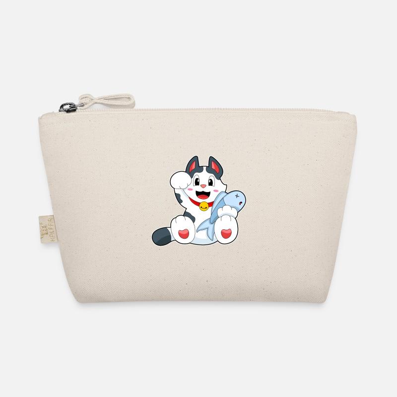 Cat with fish Organic Pouch