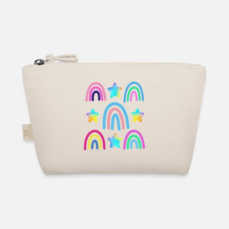 colorful rainbow and stars Organic Pouch