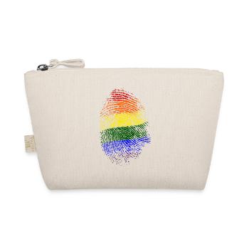 Fingerprint Pride Lgbtq Rainbow Transgender Bisexu - Bio-Täschchen - Natur - Vorne