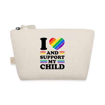 I Love And Support My Child Gay Lesbian Rainbow Pr - Bio-Täschchen - Natur - Vorne