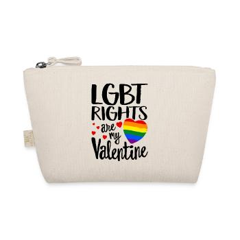 Rights Are My Valentine Lgbtq Diversity Rainbow Li - Bio-Täschchen - Natur - Vorne